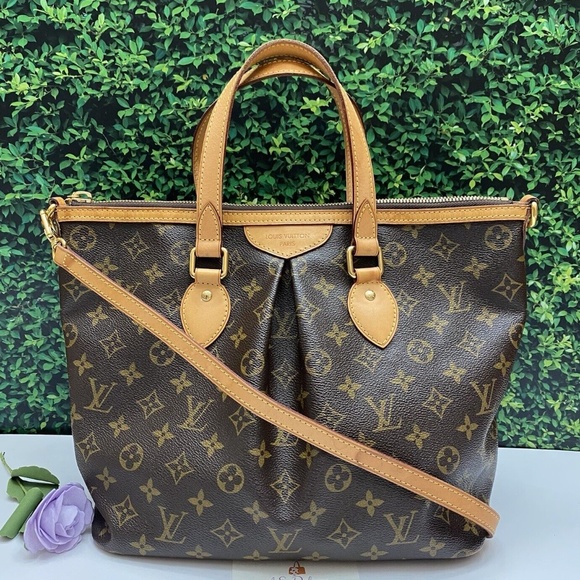 Louis Vuitton, Bags, Auth Louis Vuitton Monogram Palermo Pm With Lv Strap  And Original Dust Bag